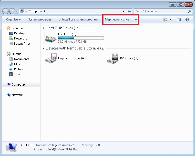 How to Map Network Drives with Windows 7 | Columbia ...